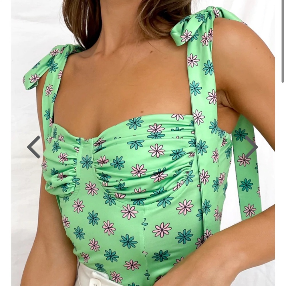 Vrg Grl Tie Strap Corset Top